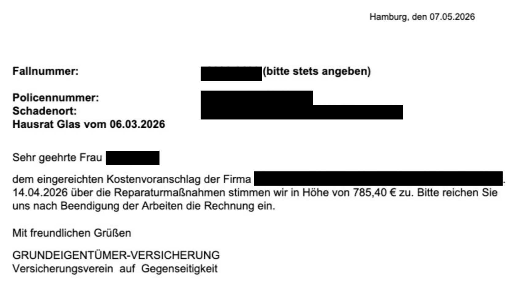 Glasschaden Hausratversicherung GEV Glasschaden Hausratversicherung GEV