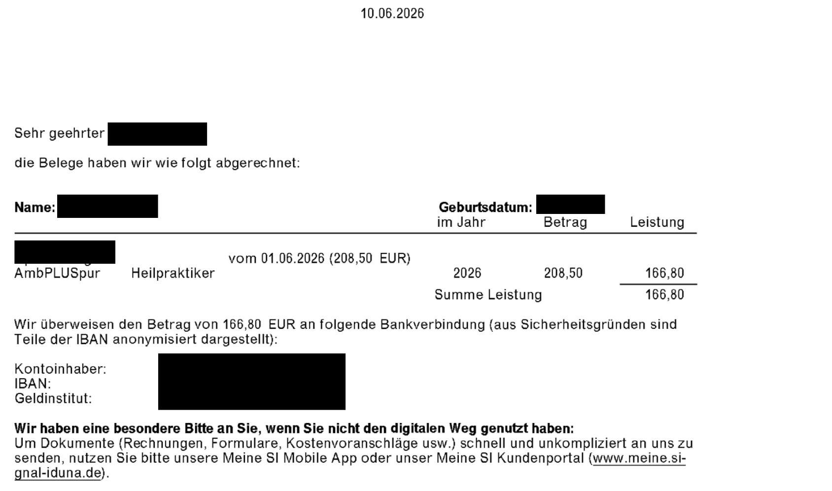Heilpraktikerzusatzversicherung Signal Iduna Schadenfall Heilpraktikerzusatzversicherung Signal Iduna Schadenfall
